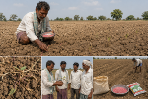 Poor Cotton Germination Forces Farmers to Re-Sow Fields in Nirmal