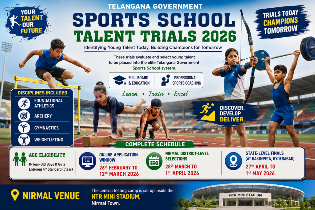 Telangana State Sports School (TGSS) District Selection Trials